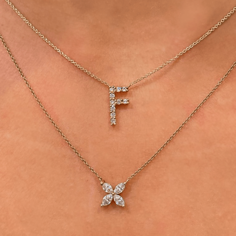 Diamond Initial Pendant - Armans Fine Jewellery