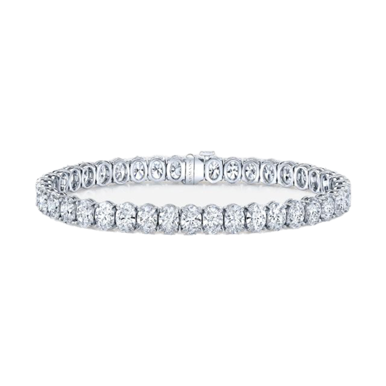 Oval diamond clearance tennis bracelet