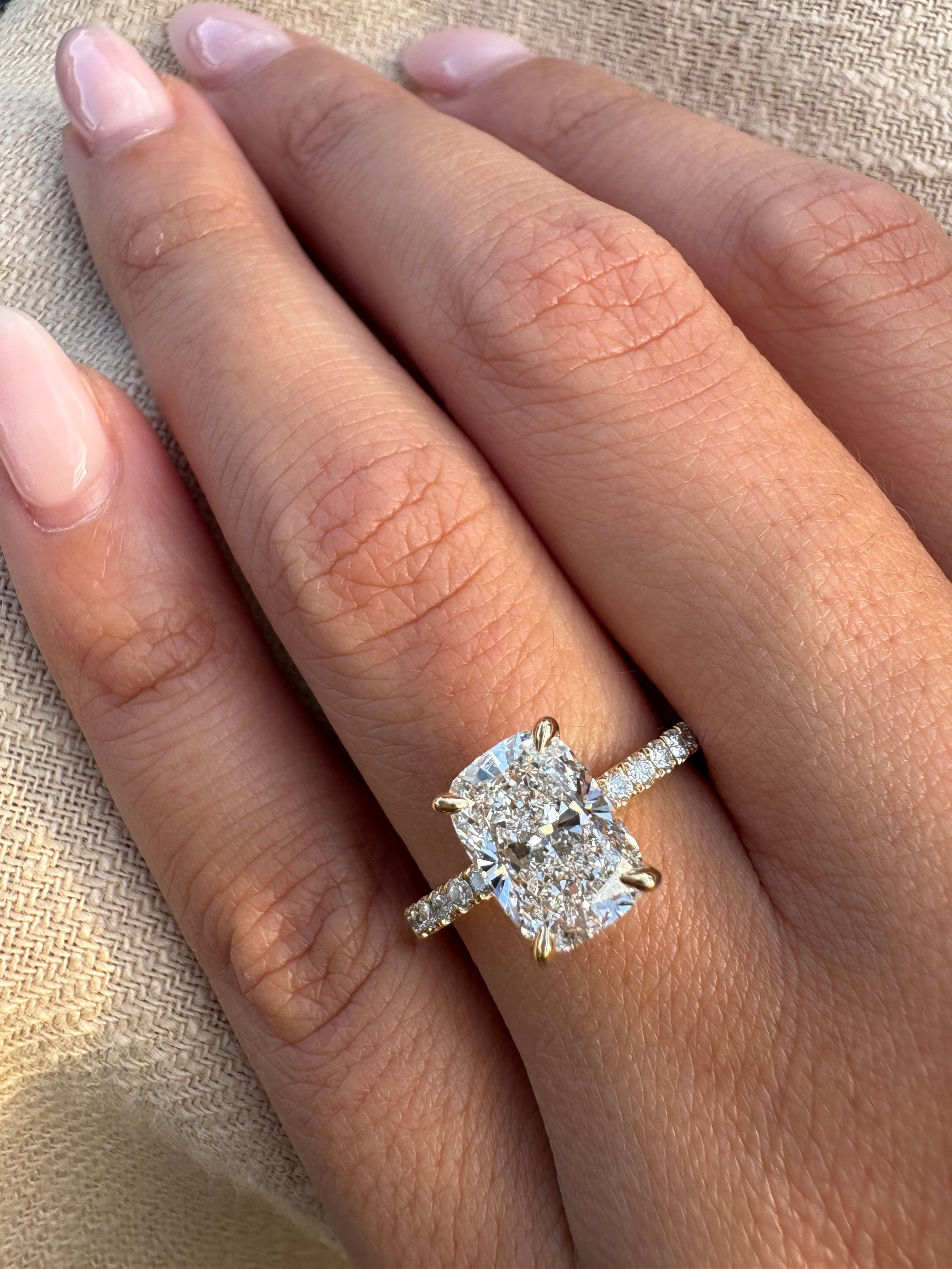 Chloe Cushion Lab Grown Engagement Ring - Armans Fine Jewellery