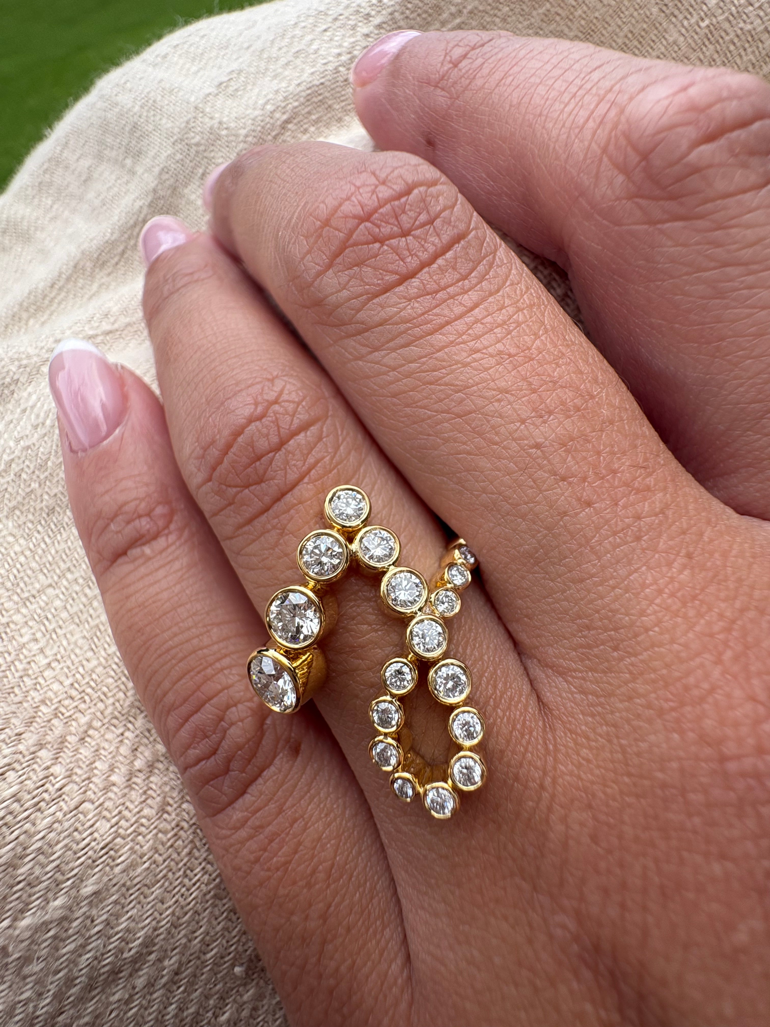 Bubble Diamond Initial Ring - Armans Fine Jewellery