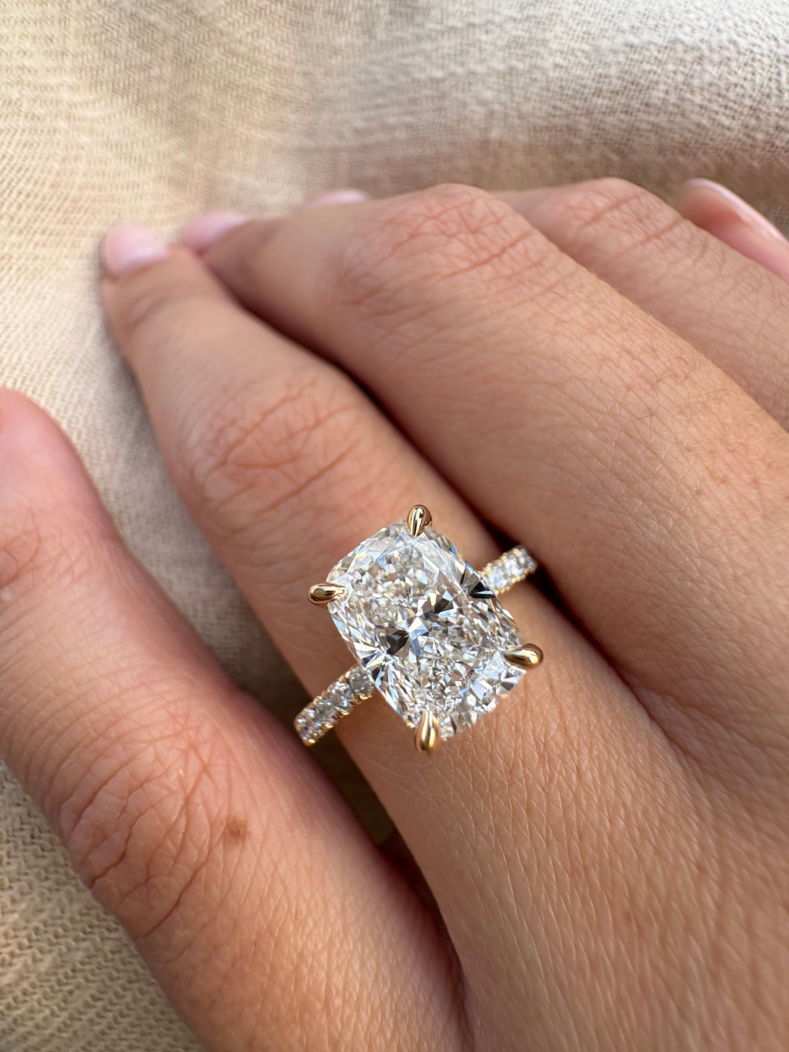 Chloe Cushion Lab Grown Engagement Ring - Armans Fine Jewellery