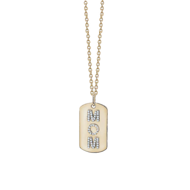3 Initial Dog Tag Necklace - Armans Fine Jewellery