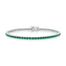 4-Prong Green Emerald Tennis Bracelet - Armans Fine Jewellery
