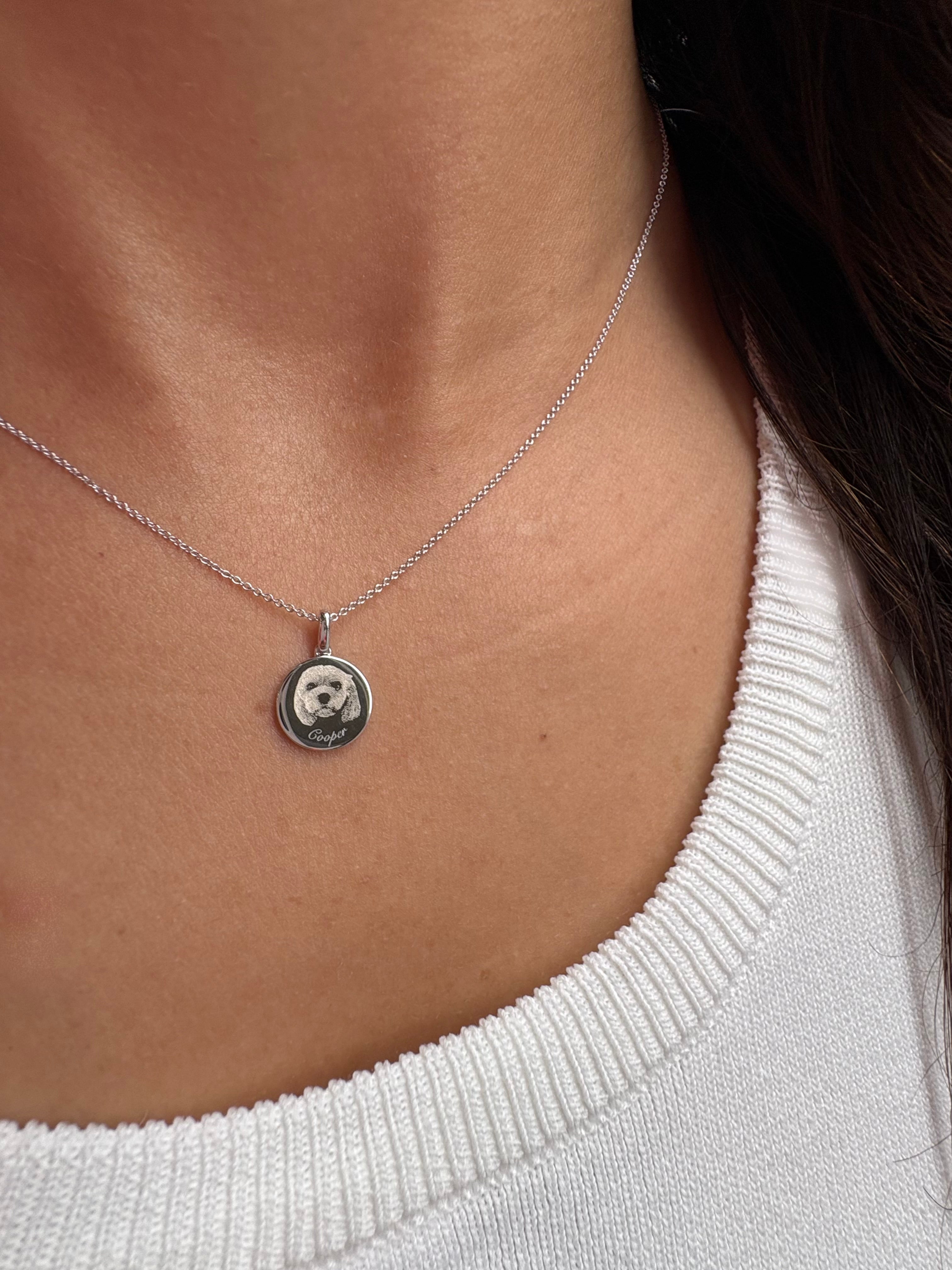 Custom Pet Portrait Disc Necklace - Armans Fine Jewellery