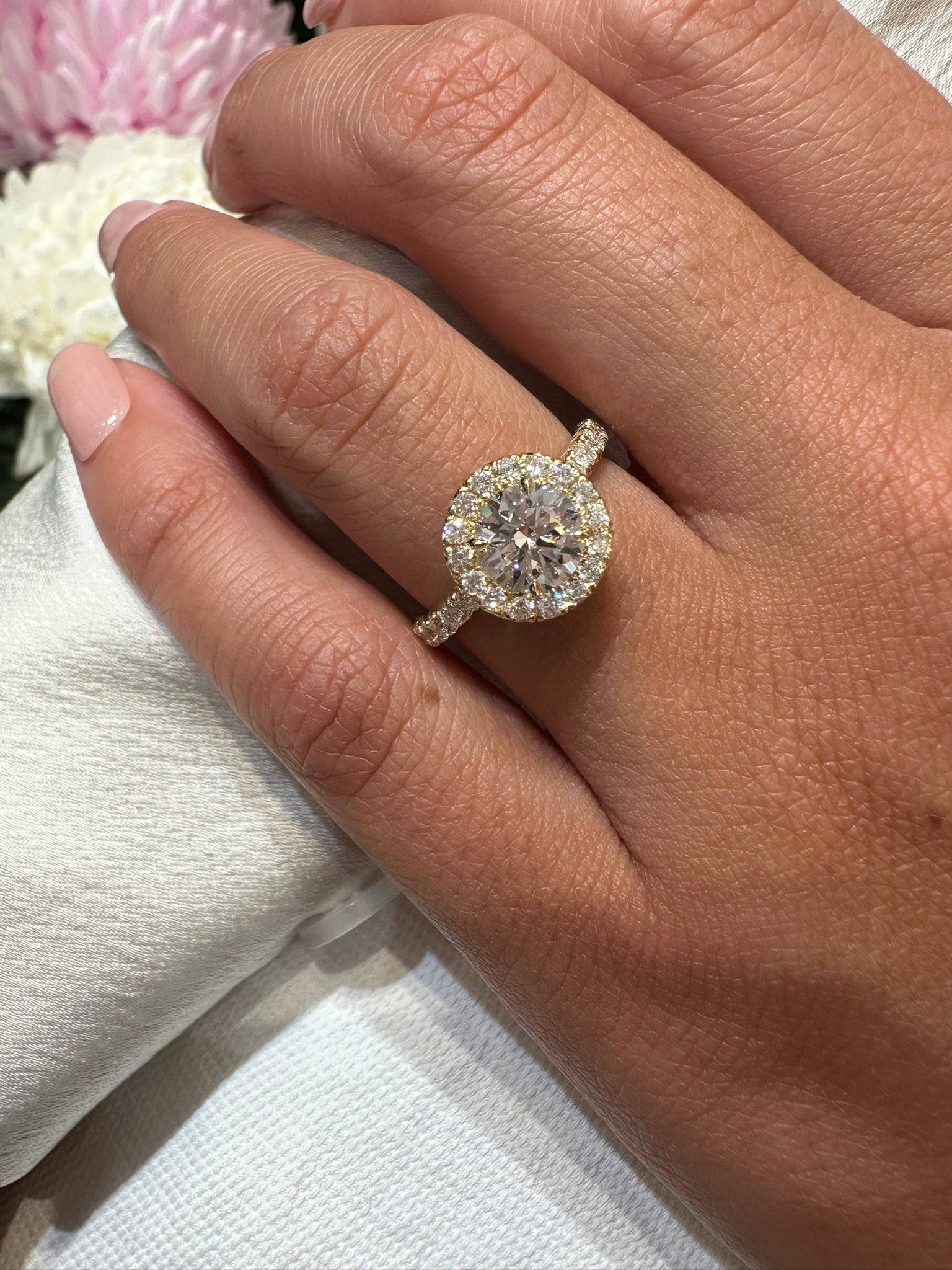 Imperial Halo Engagement Ring - Armans Fine Jewellery