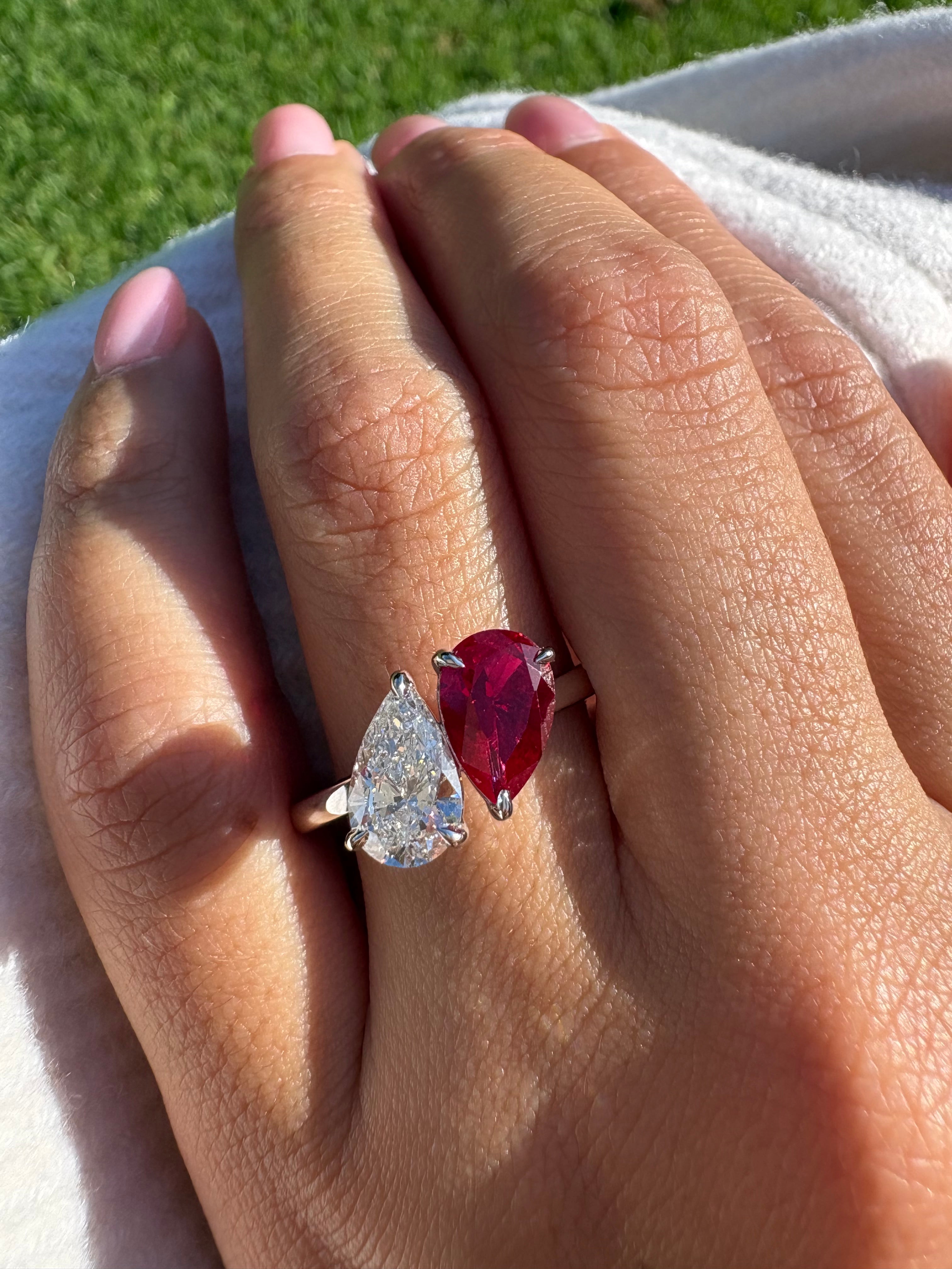 Queen of Hearts Two Stone Lab Grown Engagement Ring - Armans Fine Jewellery