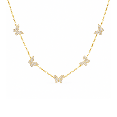 5 Diamond Butterfly Necklace - Armans Fine Jewellery