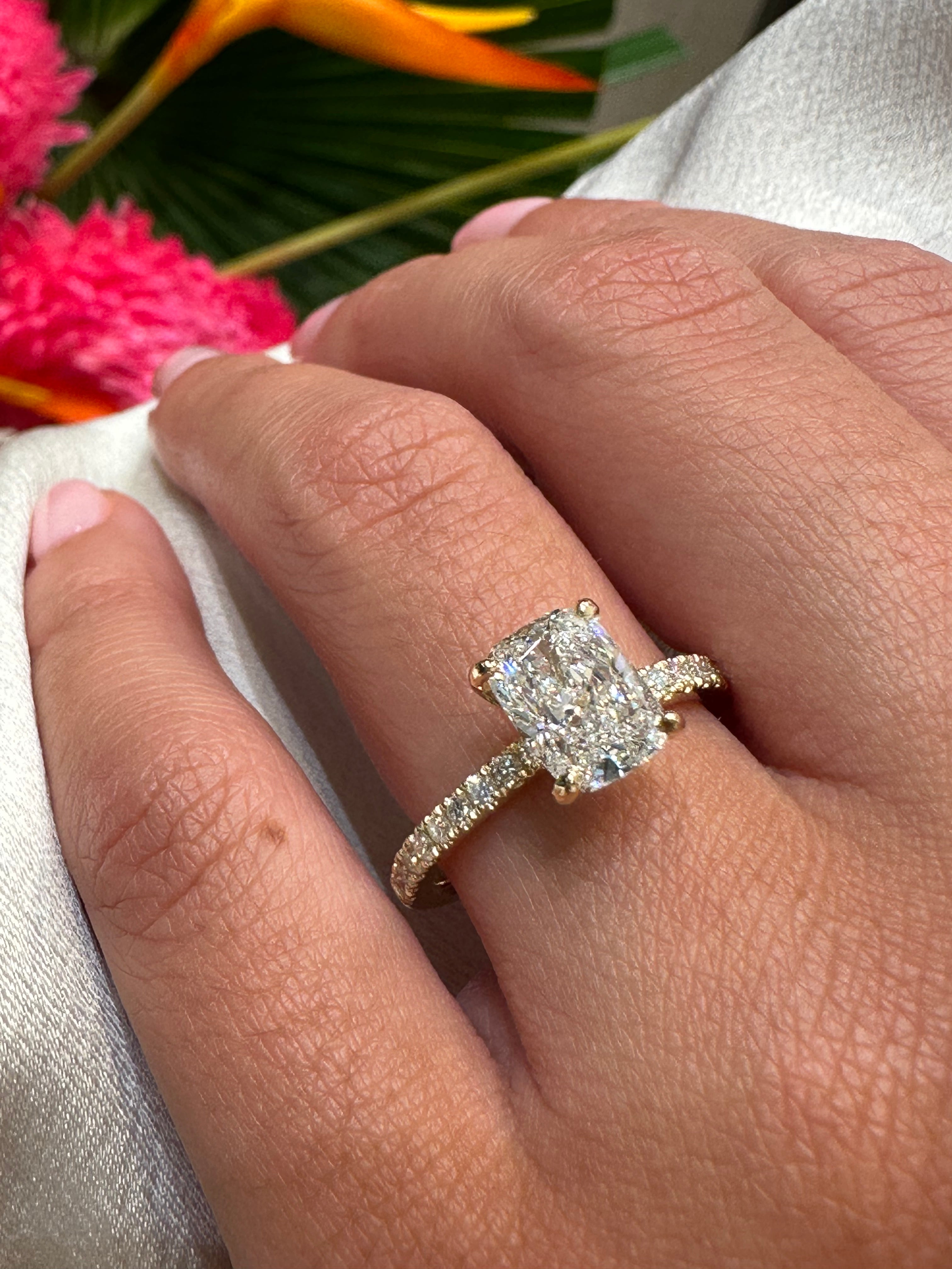 Chloe Cushion Lab Grown Engagement Ring - Armans Fine Jewellery