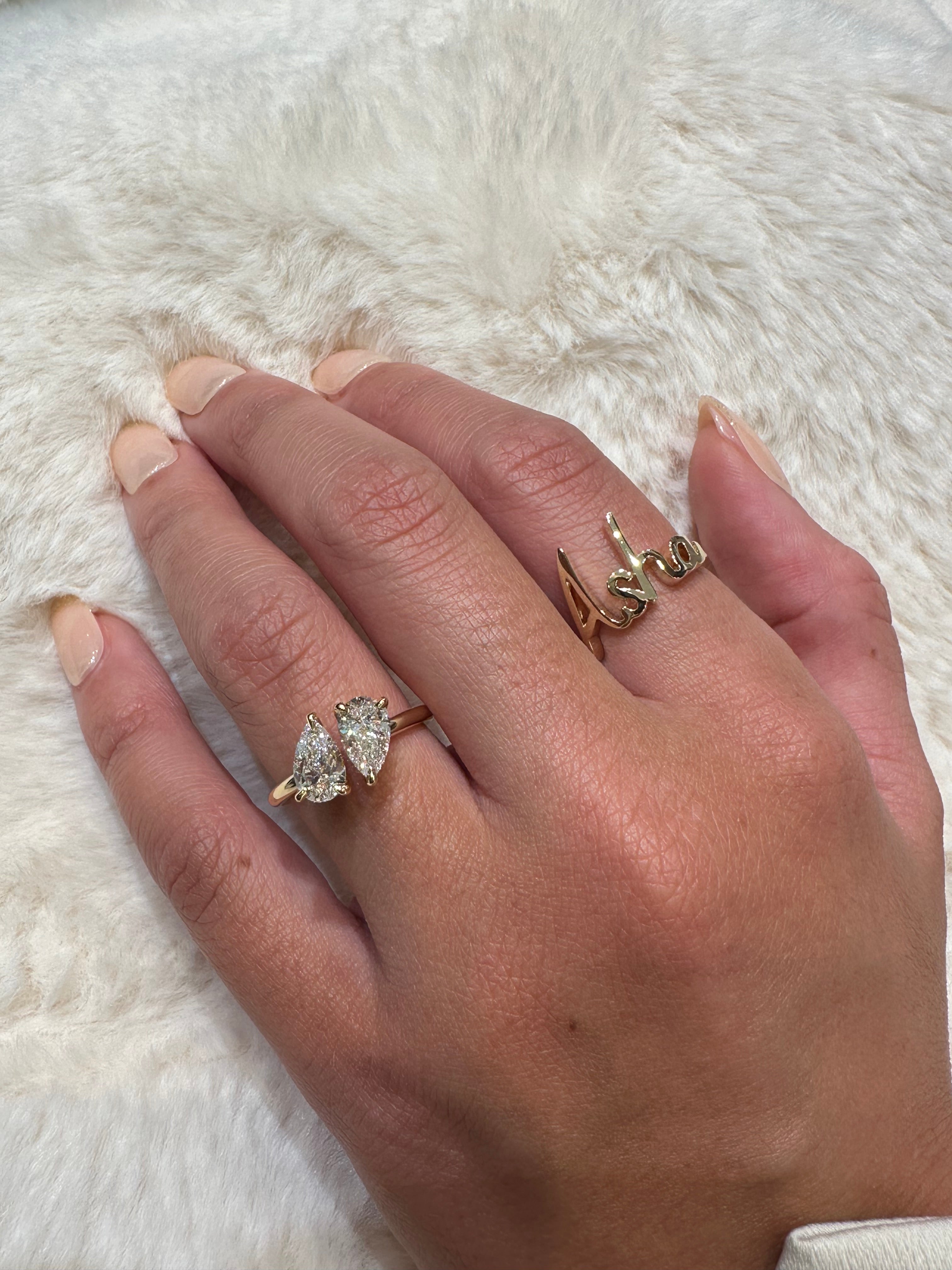 Nia Two Stone Lab Grown Engagement Ring - Armans Fine Jewellery