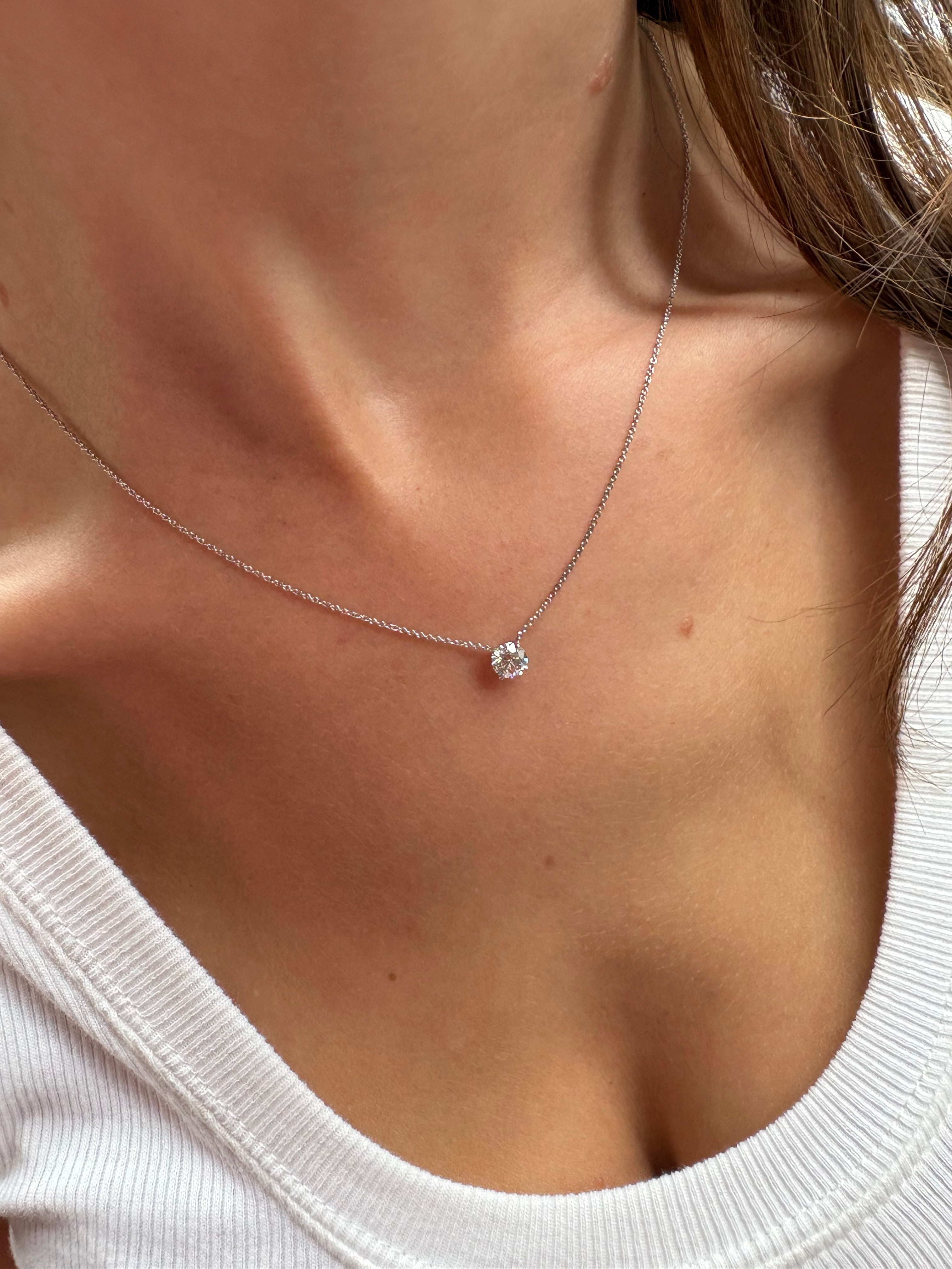 Round Solitaire Lab Grown Diamond Pendant - Armans Fine Jewellery