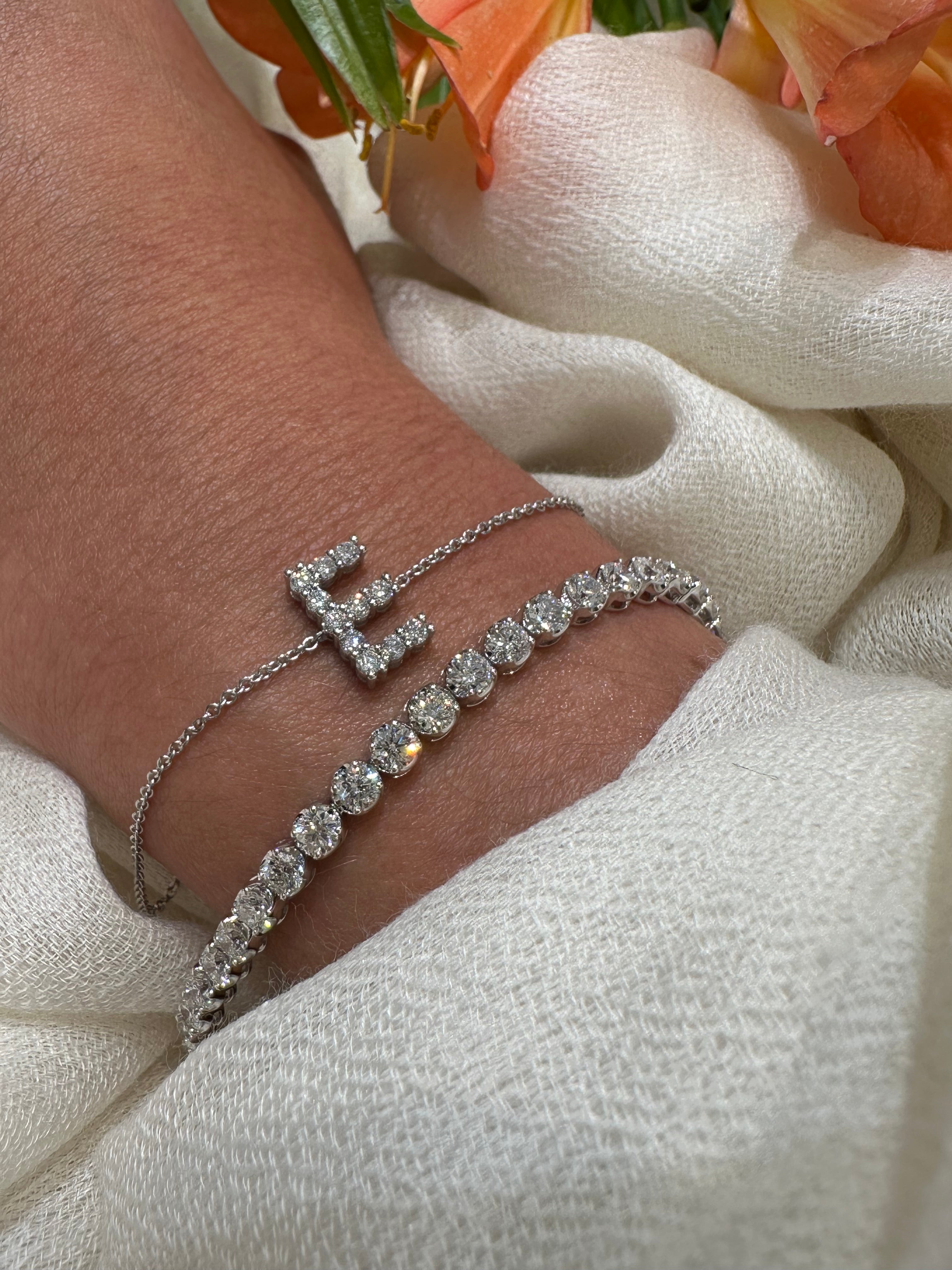 Diamond Initial Bracelet - Armans Fine Jewellery