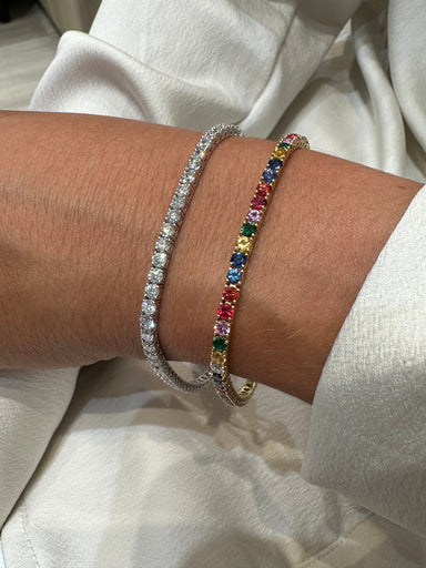 Rainbow Sapphire Tennis Bracelet - Armans Fine Jewellery
