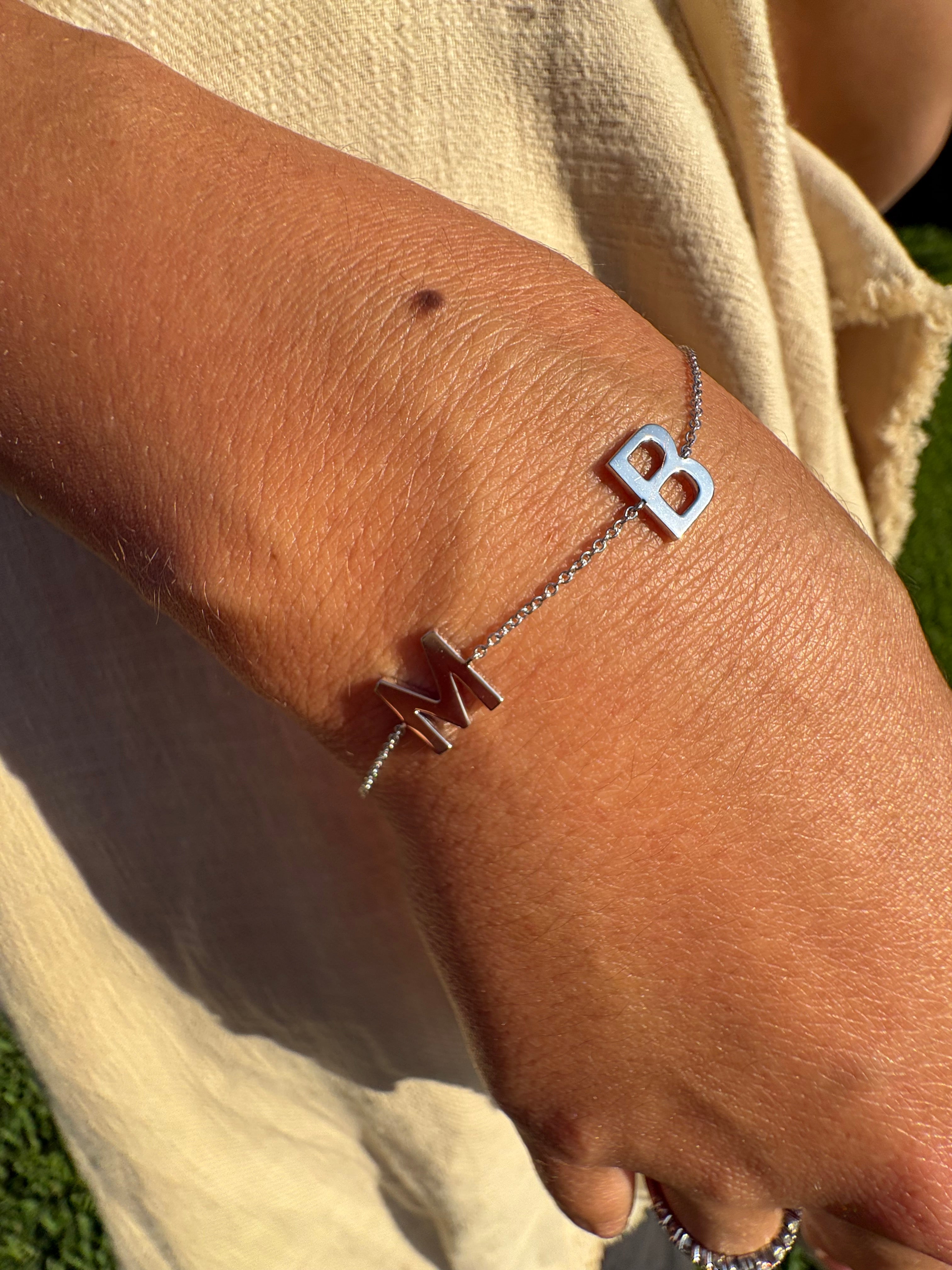 Solid Gold Multi-Initial Bracelet - Armans Fine Jewellery