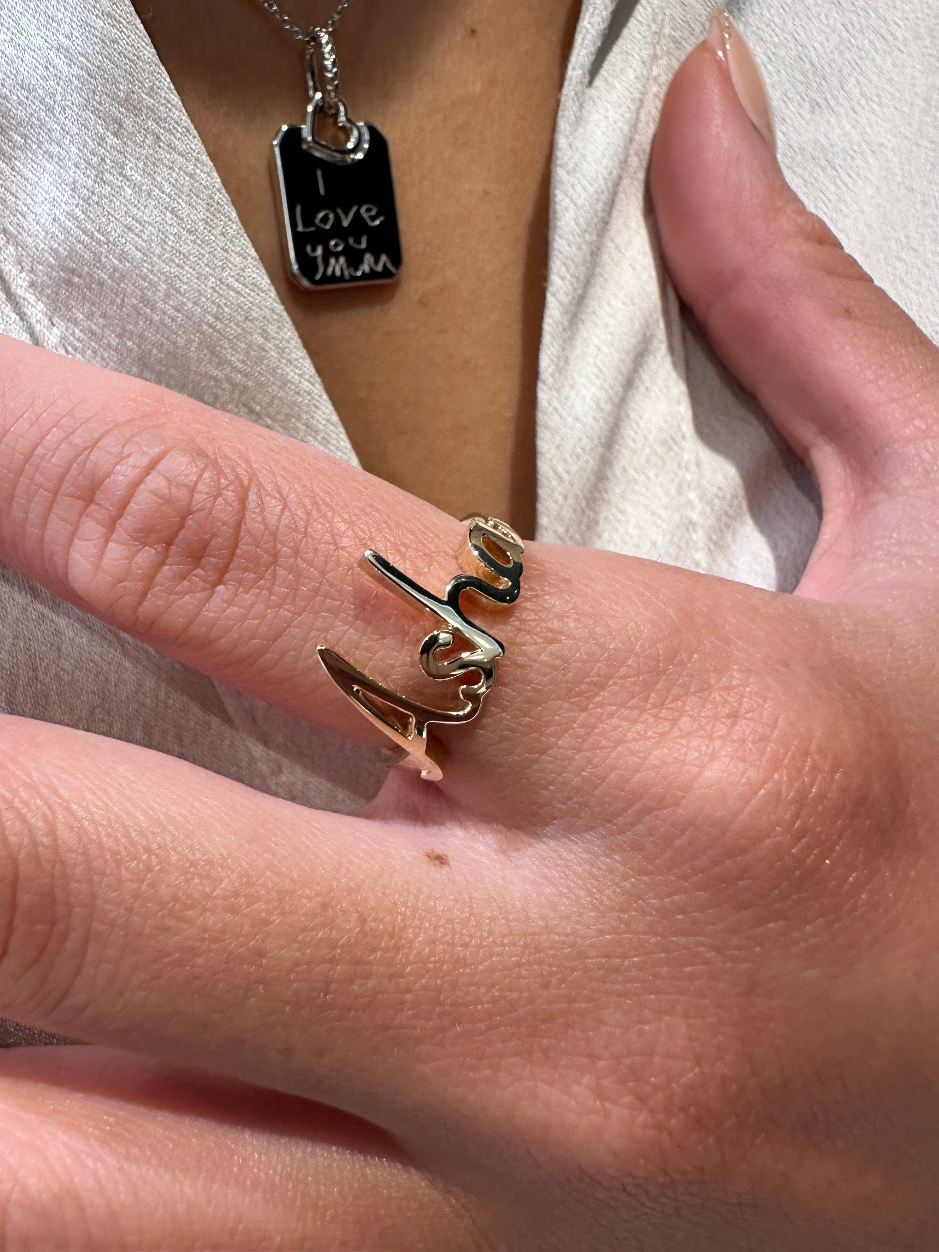 Solid Gold Name Ring - Armans Fine Jewellery