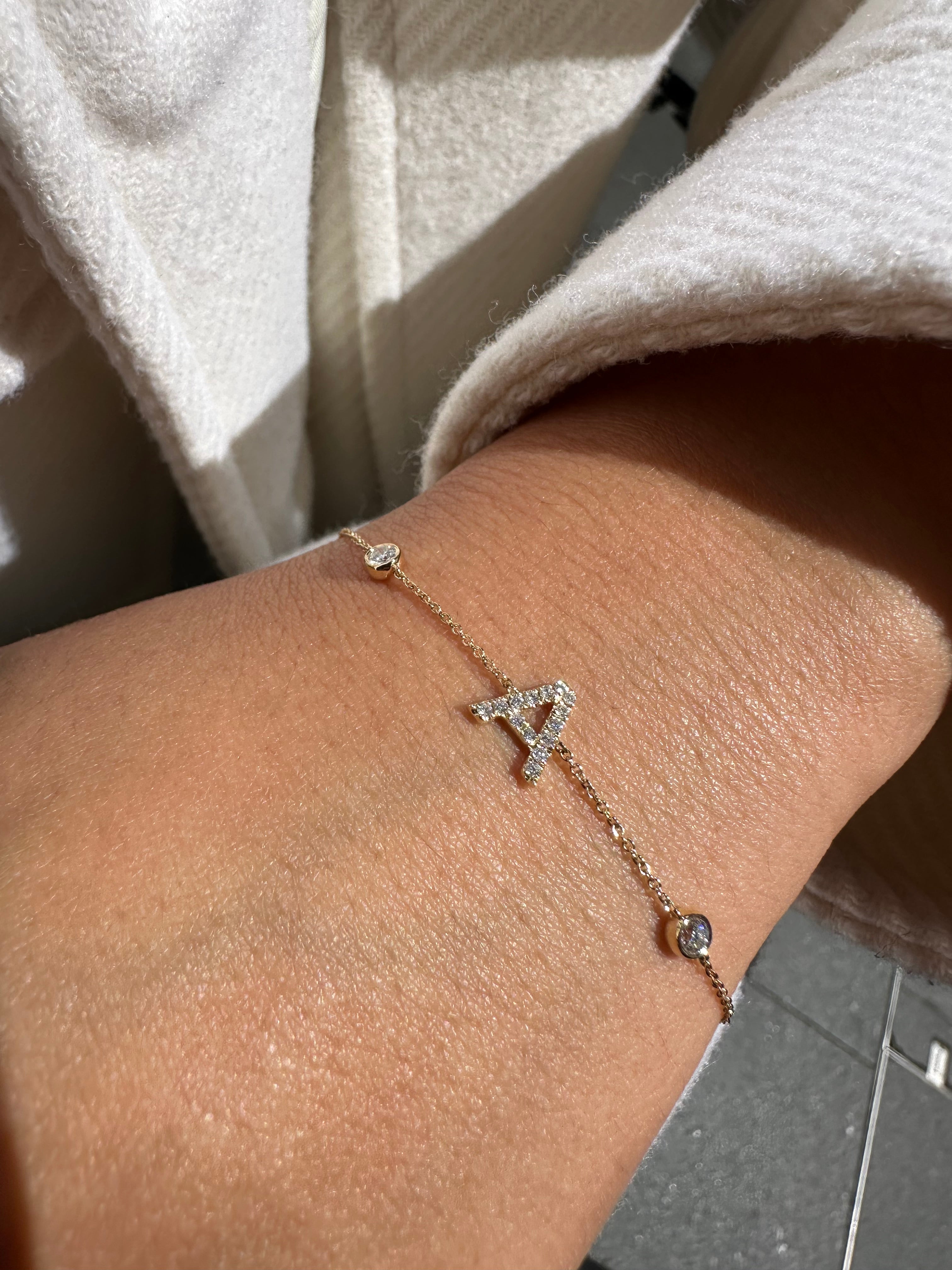 Orbit Diamond Initial Bracelet - Armans Fine Jewellery