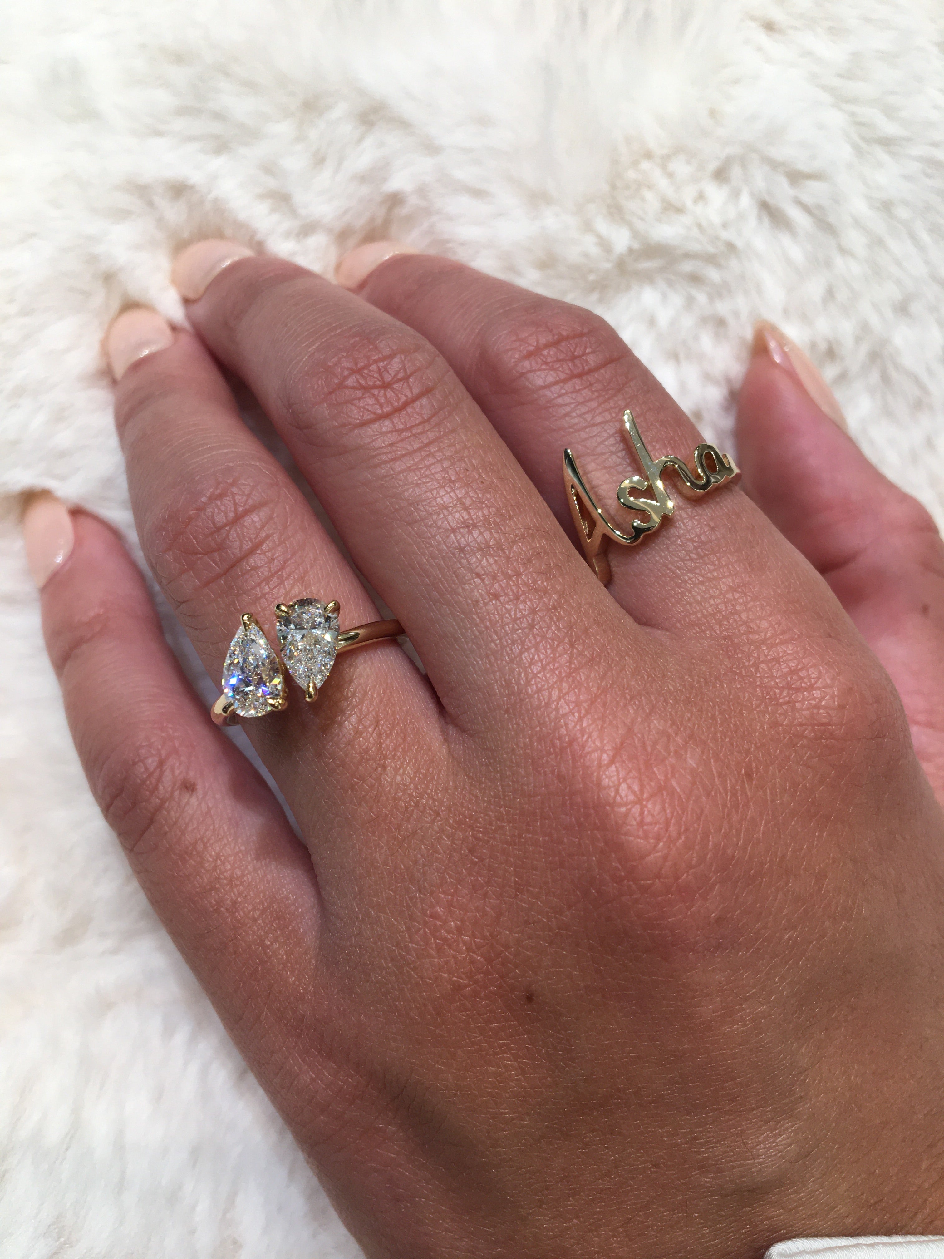 Solid Gold Name Ring - Armans Fine Jewellery