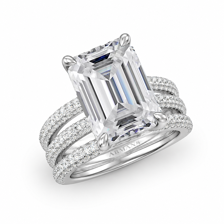 Alessia Emerald Diamond Engagement Ring