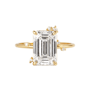 Amelia Emerald Diamond Engagement Ring - Armans Fine Jewellery