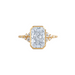 Amery Bezel Radiant Engagement Ring with Round Side Stones - Armans Fine Jewellery
