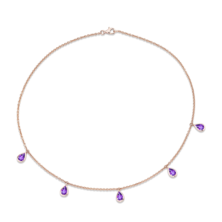 Amethyst Tear Drop Necklace - Armans Fine Jewellery