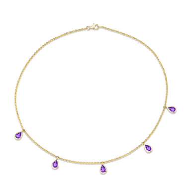Amethyst Tear Drop Necklace - Armans Fine Jewellery