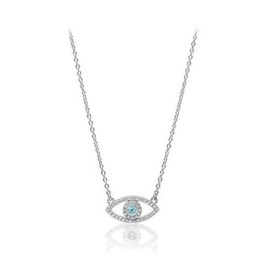Aquamarine Evil Eye Necklace - Armans Fine Jewellery