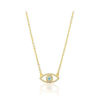 Aquamarine Evil Eye Necklace - Armans Fine Jewellery