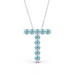 Aquamarine Initial Pendant - Armans Fine Jewellery