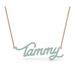 Aquamarine Name Necklace - Armans Fine Jewellery