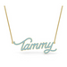 Aquamarine Name Necklace - Armans Fine Jewellery