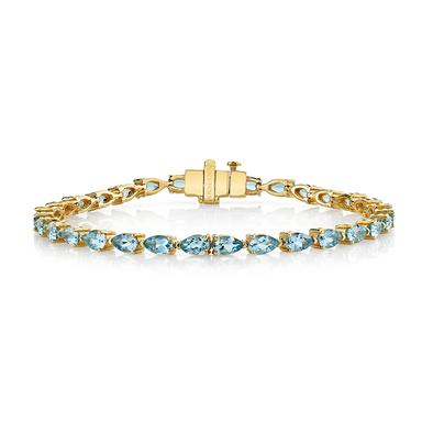 Aquamarine Pear Cut Bracelet - Armans Fine Jewellery