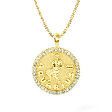 Aquarius Diamond Zodiac Pendant - Armans Fine Jewellery