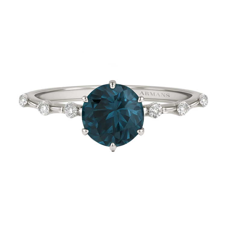 Arielle Teal Sapphire Lab Grown Diamond Ring - Armans Fine Jewellery