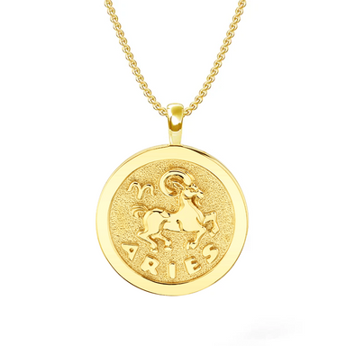 Aries Zodiac Coin Pendant - Armans Fine Jewellery