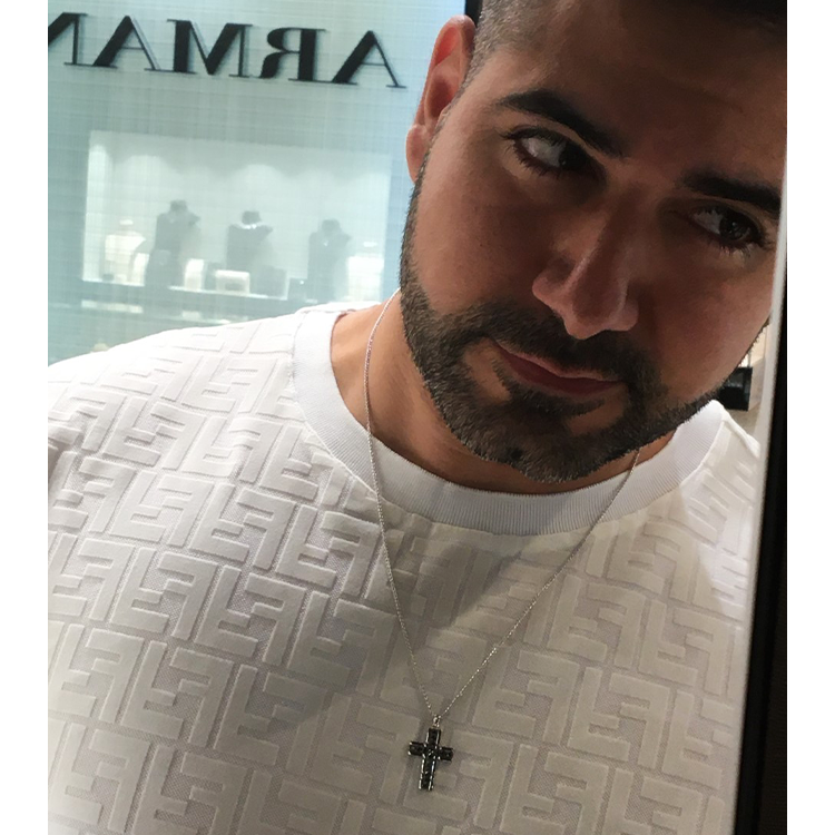 Black Diamond Cross Necklace - Armans Fine Jewellery