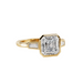 Lab Grown Asscher Bezel Set Trilogy Engagement Ring - Armans Fine Jewellery