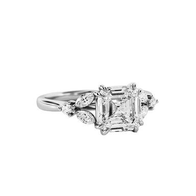 Asscher Blossom Diamond Engagement Ring - Armans Fine Jewellery