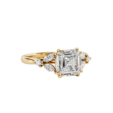 Asscher Blossom Diamond Engagement Ring - Armans Fine Jewellery