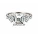Asscher Cut Kite Trilogy Engagement Ring - Armans Fine Jewellery
