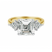 Asscher Cut Kite Trilogy Lab Grown Engagement Ring - Armans Fine Jewellery