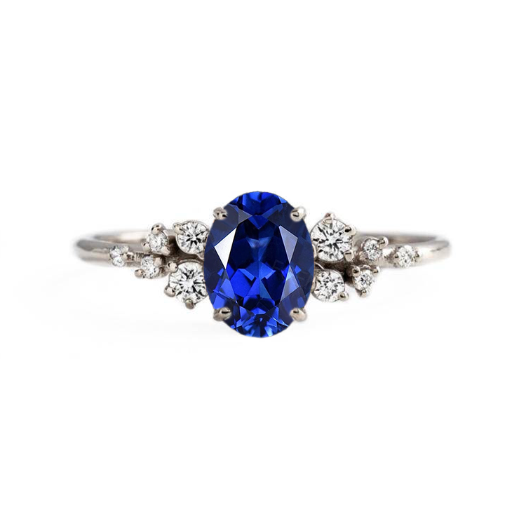 Aurora Blue Sapphire Engagement Ring - Armans Fine Jewellery