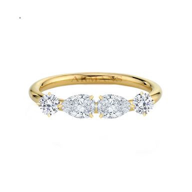 Ava Pear and Round Diamond Eternity Band - Armans Fine Jewellery