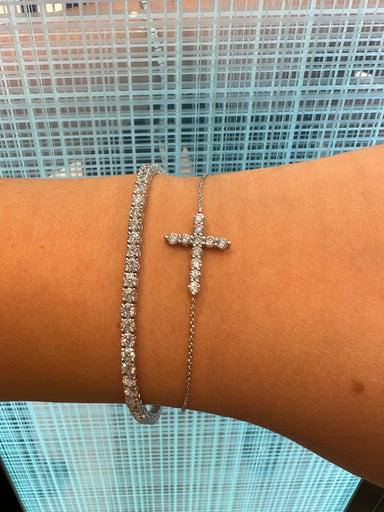 Diamond Cross Bracelet - Armans Fine Jewellery