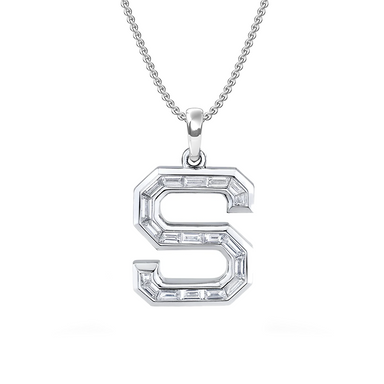 Baguette Diamond Initial Pendant - Armans Fine Jewellery