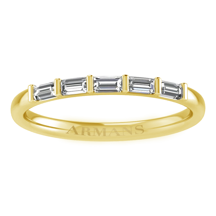 Baguette Half Diamond Band - Armans Fine Jewellery
