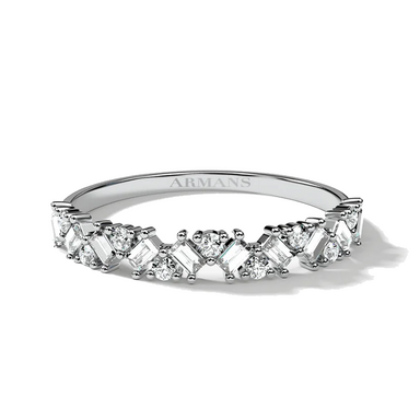 Mosaic Baguette and Round Diamond Band - Armans Fine Jewellery