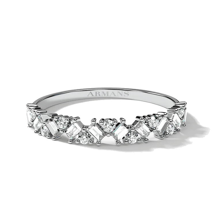 Mosaic Baguette and Round Diamond Band - Armans Fine Jewellery
