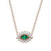 Baguette and Round Diamond Evil Eye Necklace - Armans Fine Jewellery