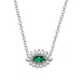 Baguette and Round Diamond Evil Eye Necklace - Armans Fine Jewellery