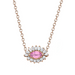 Baguette and Round Diamond Evil Eye Necklace - Armans Fine Jewellery